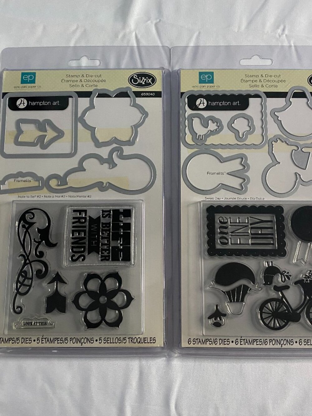 Sizzix Framelits Note to Self & Sweet Day Stamp Die Set Lot